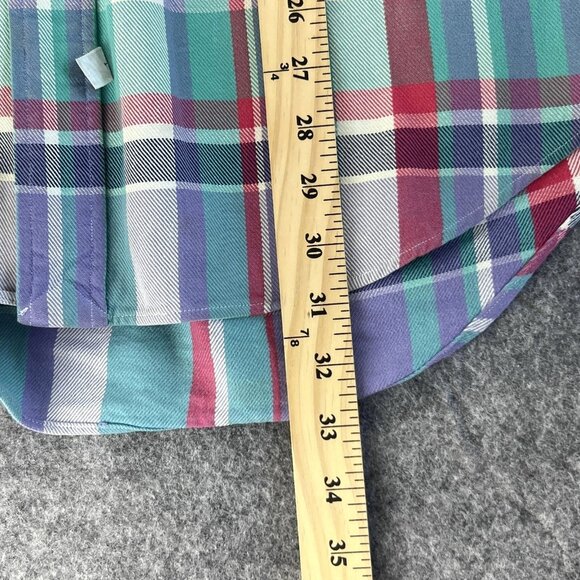 Polo Ralph Lauren Men M Shirt Plaid Multicolor Button Down Casual Mid Weight VTG - Picture 7 of 10